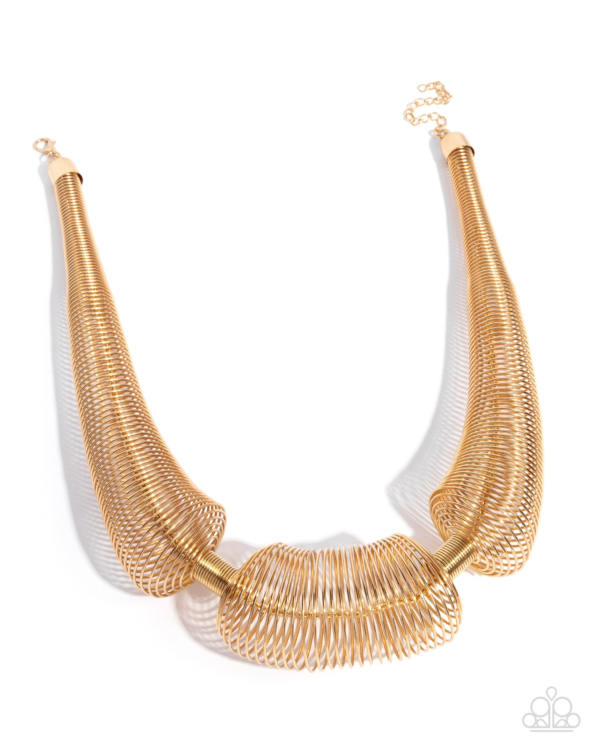 Carefree Coils - gold - Paparazzi necklace