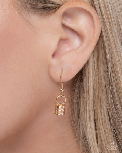 Carefree Coils - gold - Paparazzi necklace