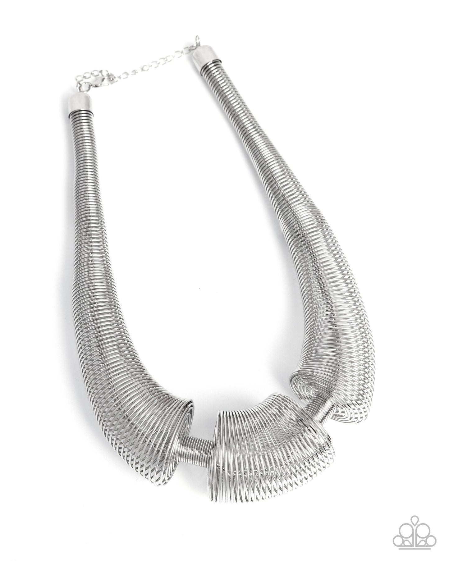 Carefree Coils - silver - Paparazzi necklace