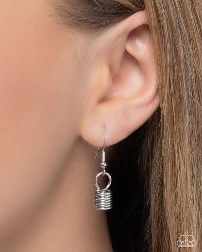 Carefree Coils - silver - Paparazzi necklace