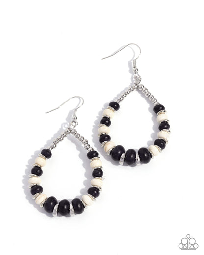 Carefree Color - black - Paparazzi earrings