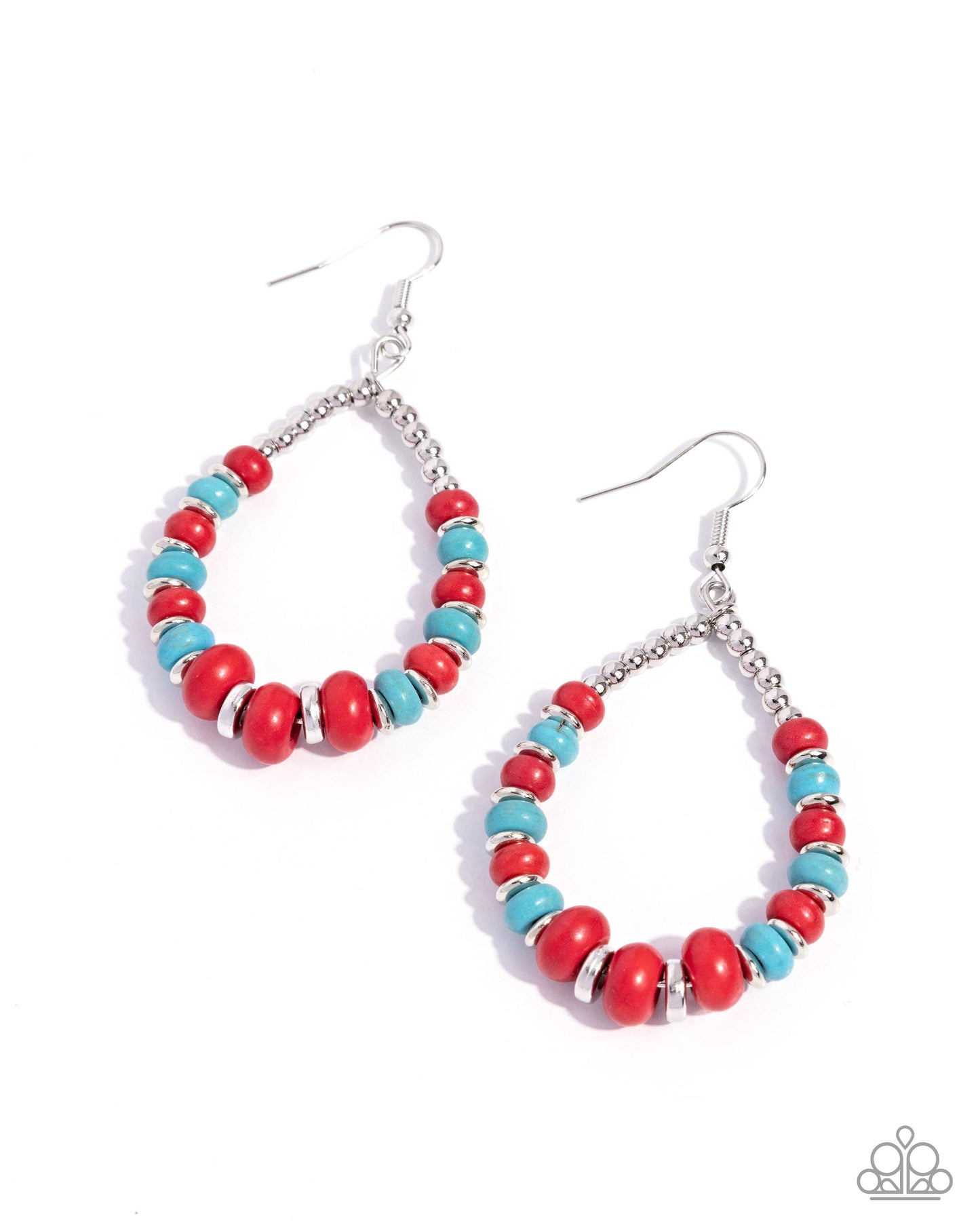 Carefree Color - red - Paparazzi earrings