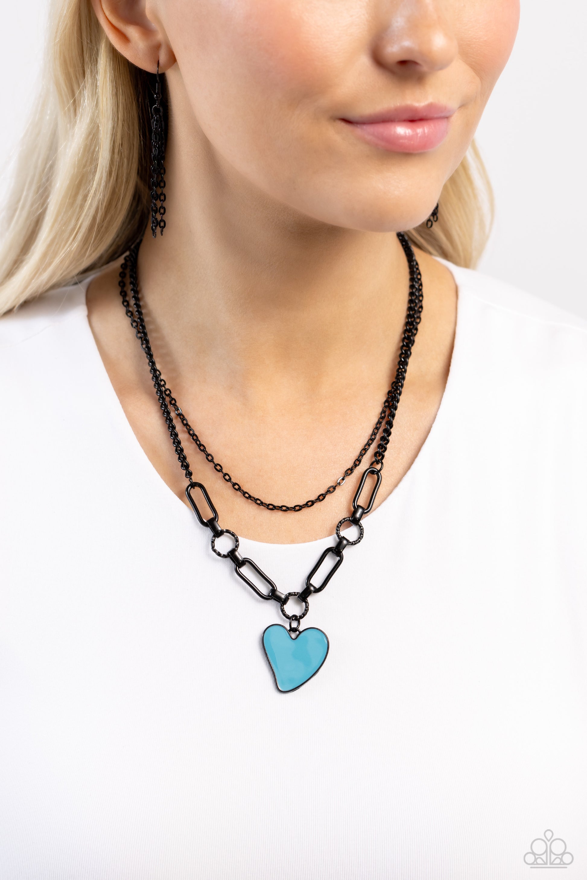 Carefree Confidence - blue - Paparazzi necklace