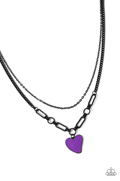 Carefree Confidence - purple - Paparazzi necklace