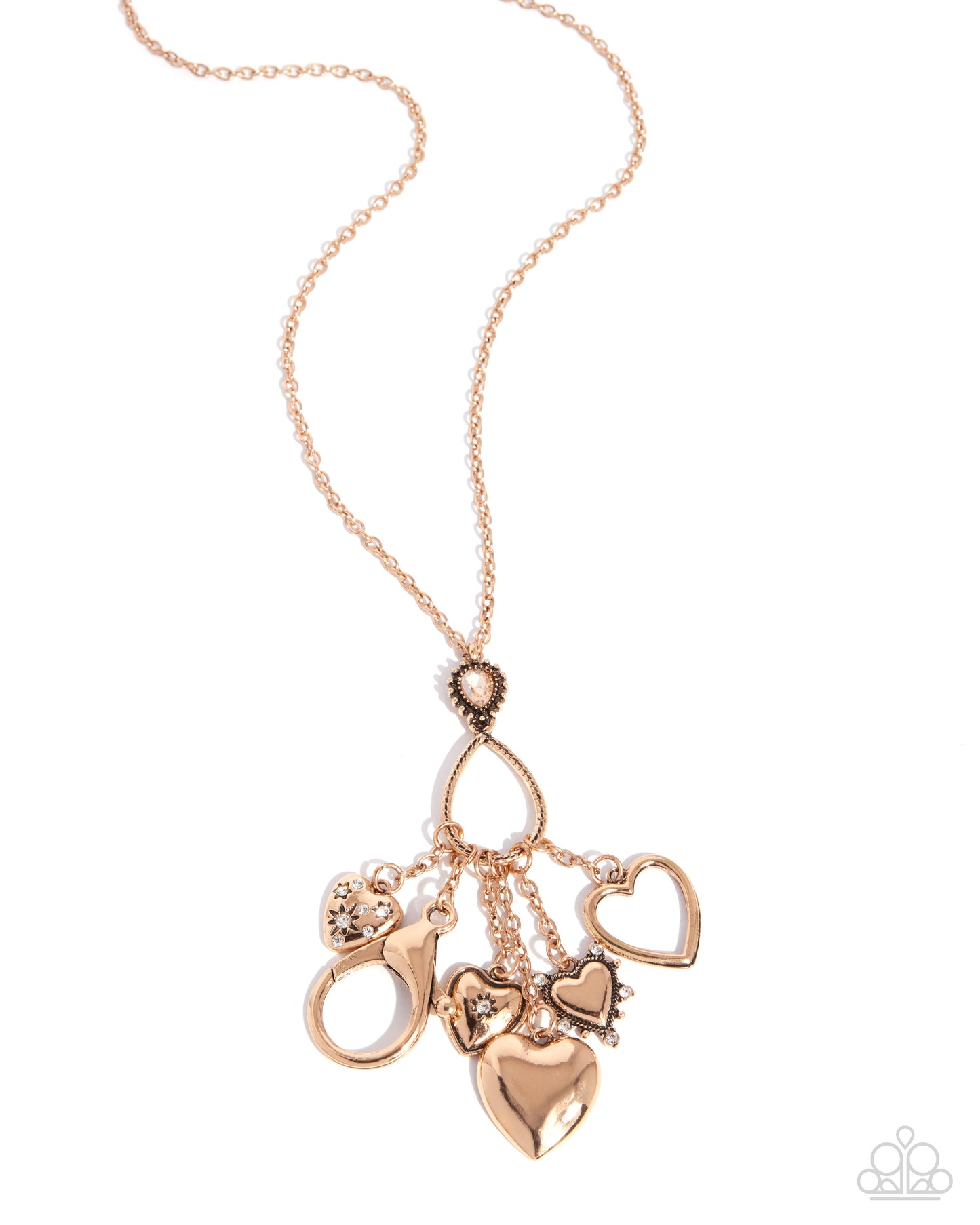 Careful Chemistry - gold - Paparazzi LANYARD necklace