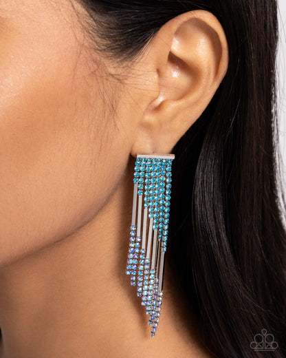 Careless Cascade - blue - Paparazzi earrings