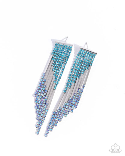 Careless Cascade - blue - Paparazzi earrings