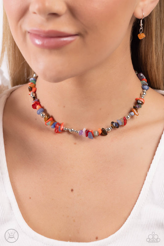 Carved Confidence - multi - Paparazzi necklace