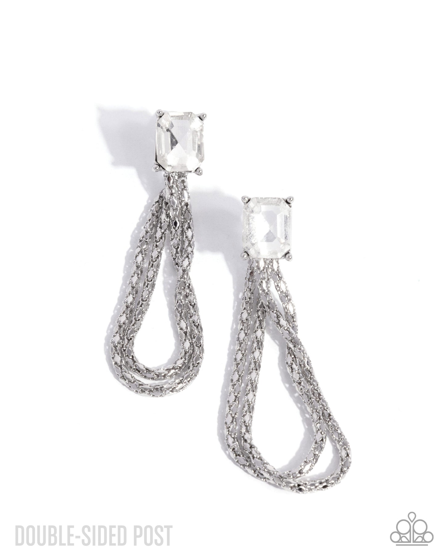Cascading Collection - white - Paparazzi earrings
