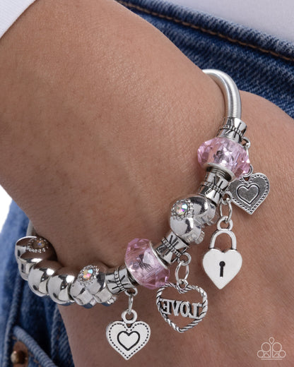 Cascading Cupid - pink - Paparazzi bracelet