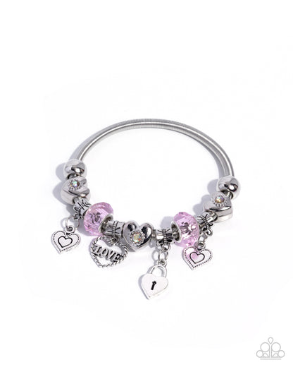 Cascading Cupid - pink - Paparazzi bracelet