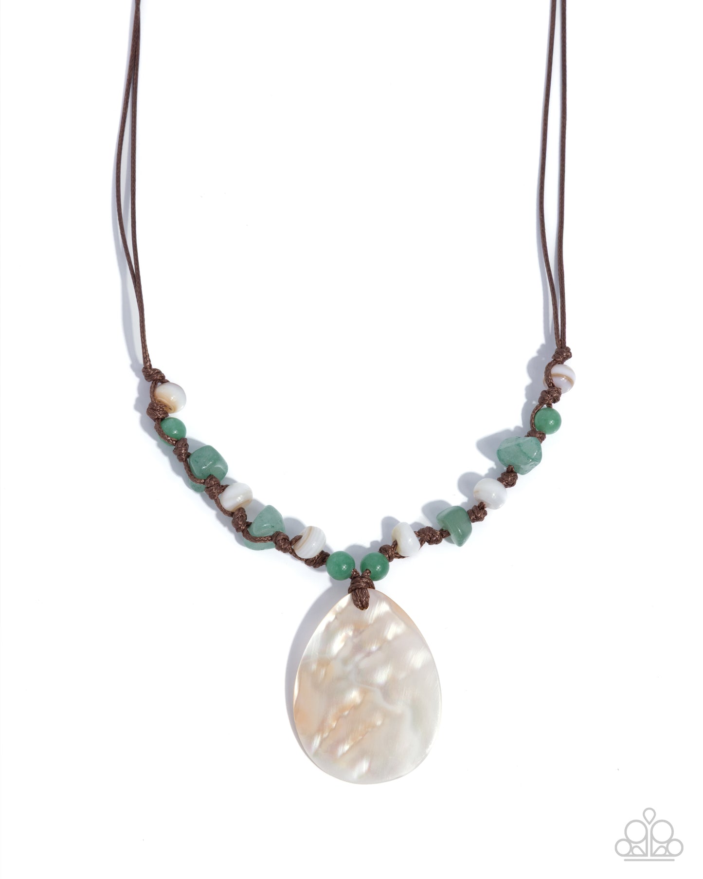 Casting a SHELL - green - Paparazzi necklace