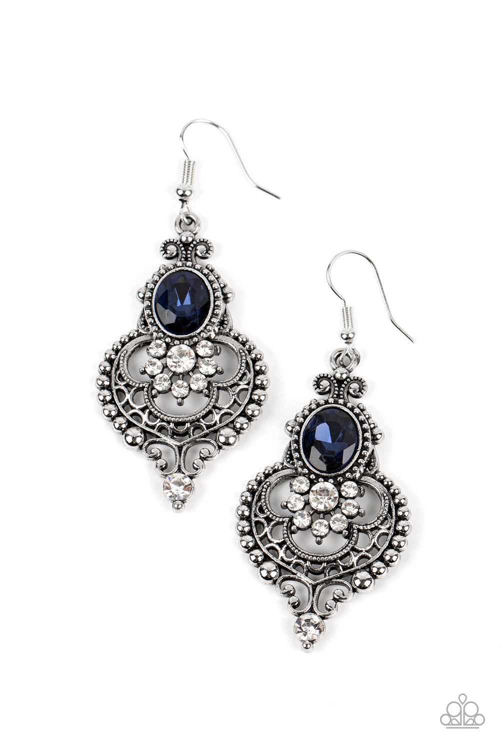 Castle Chateau - blue - Paparazzi earrings