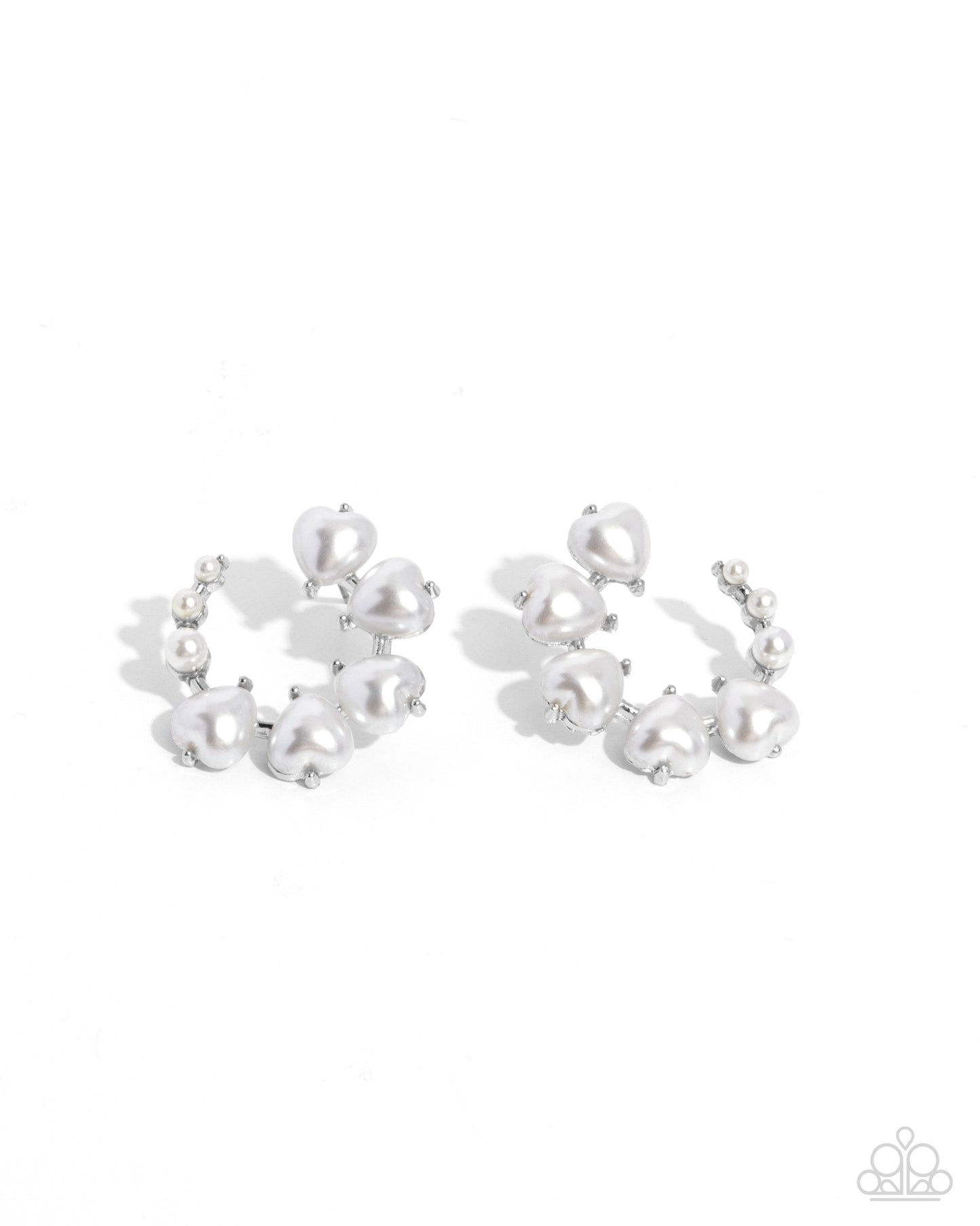 Castle Courting - white - Paparazzi earrings