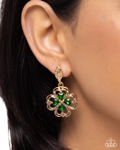 Casual Clover - green - Paparazzi earrings