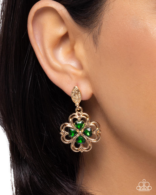 Casual Clover - green - Paparazzi earrings