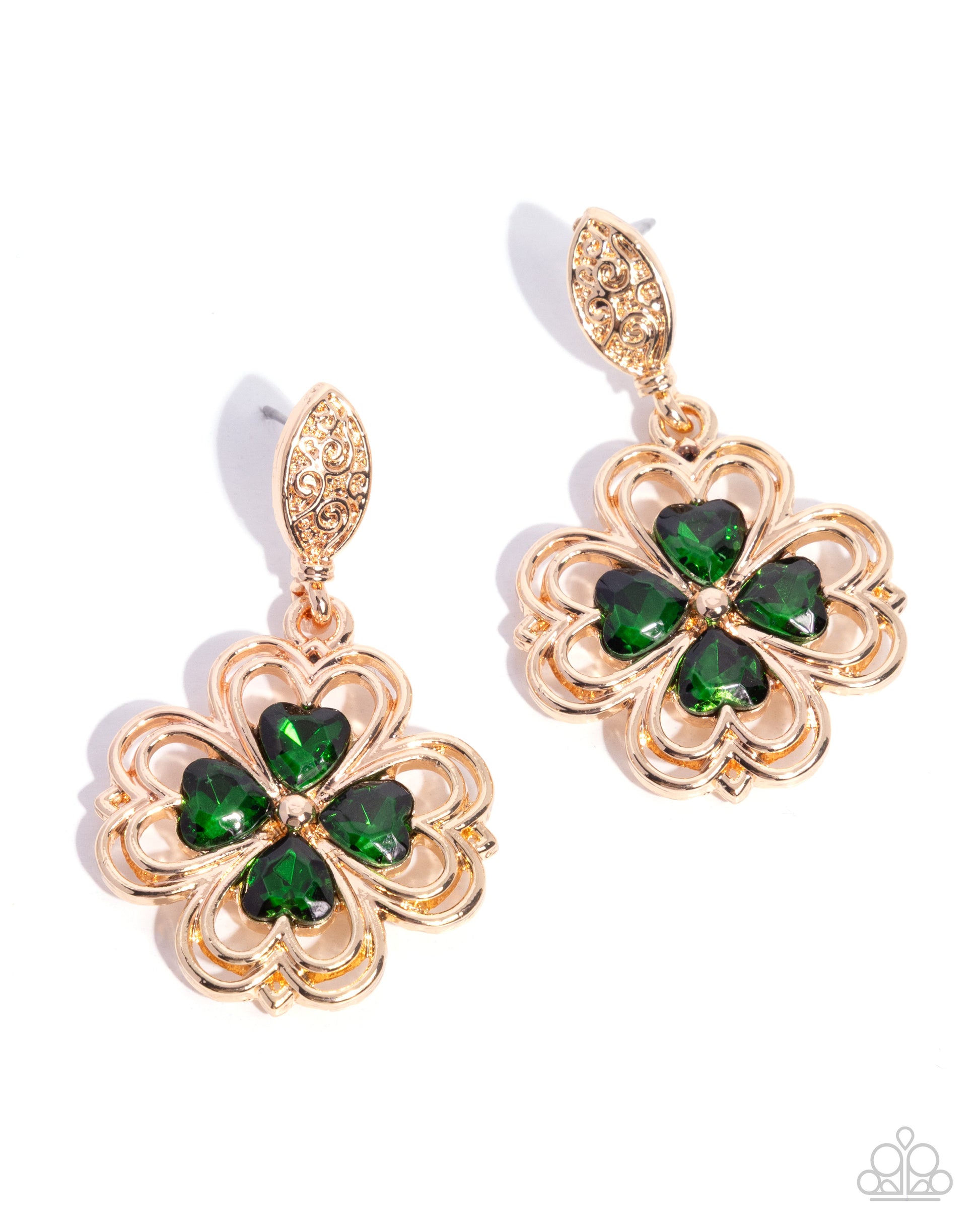 Casual Clover - green - Paparazzi earrings