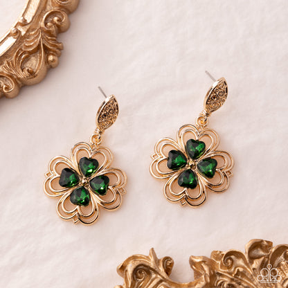 Casual Clover - green - Paparazzi earrings
