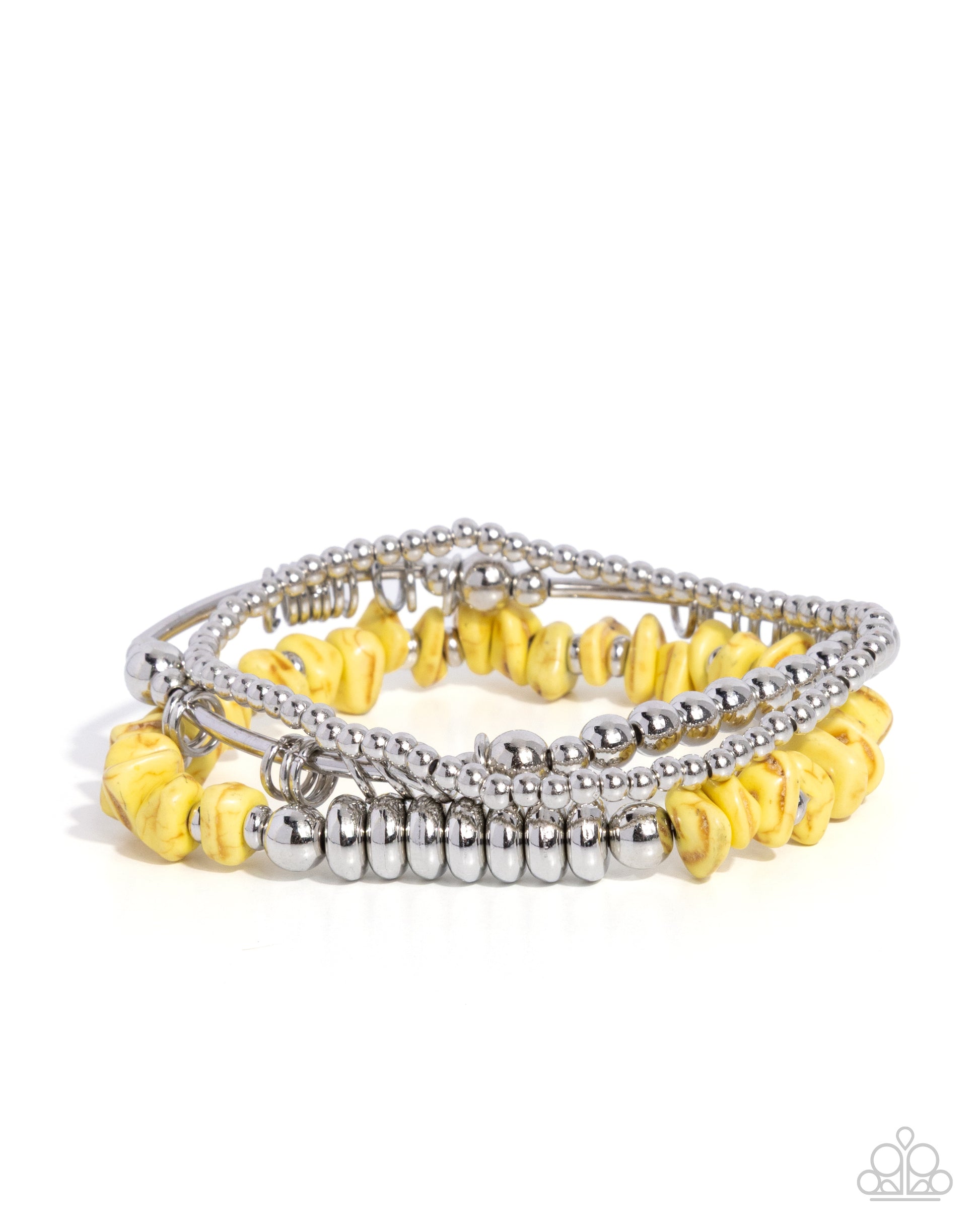 Casually Chiseled - yellow - Paparazzi bracelet