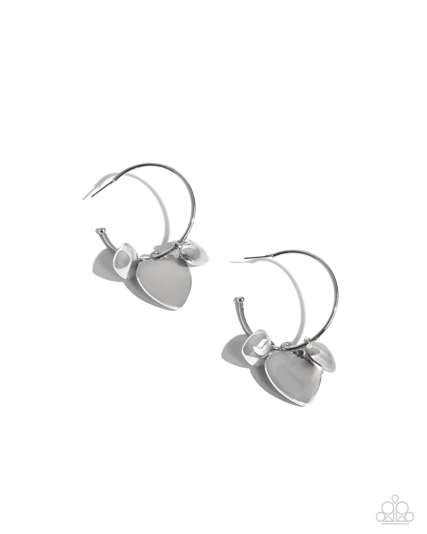 Casually Crushing - silver - Paparazzi earrings