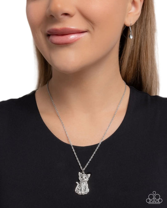 Cat Call - white - Paparazzi necklace