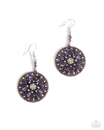 Cathedral Chic - purple - Paparazzi earrings