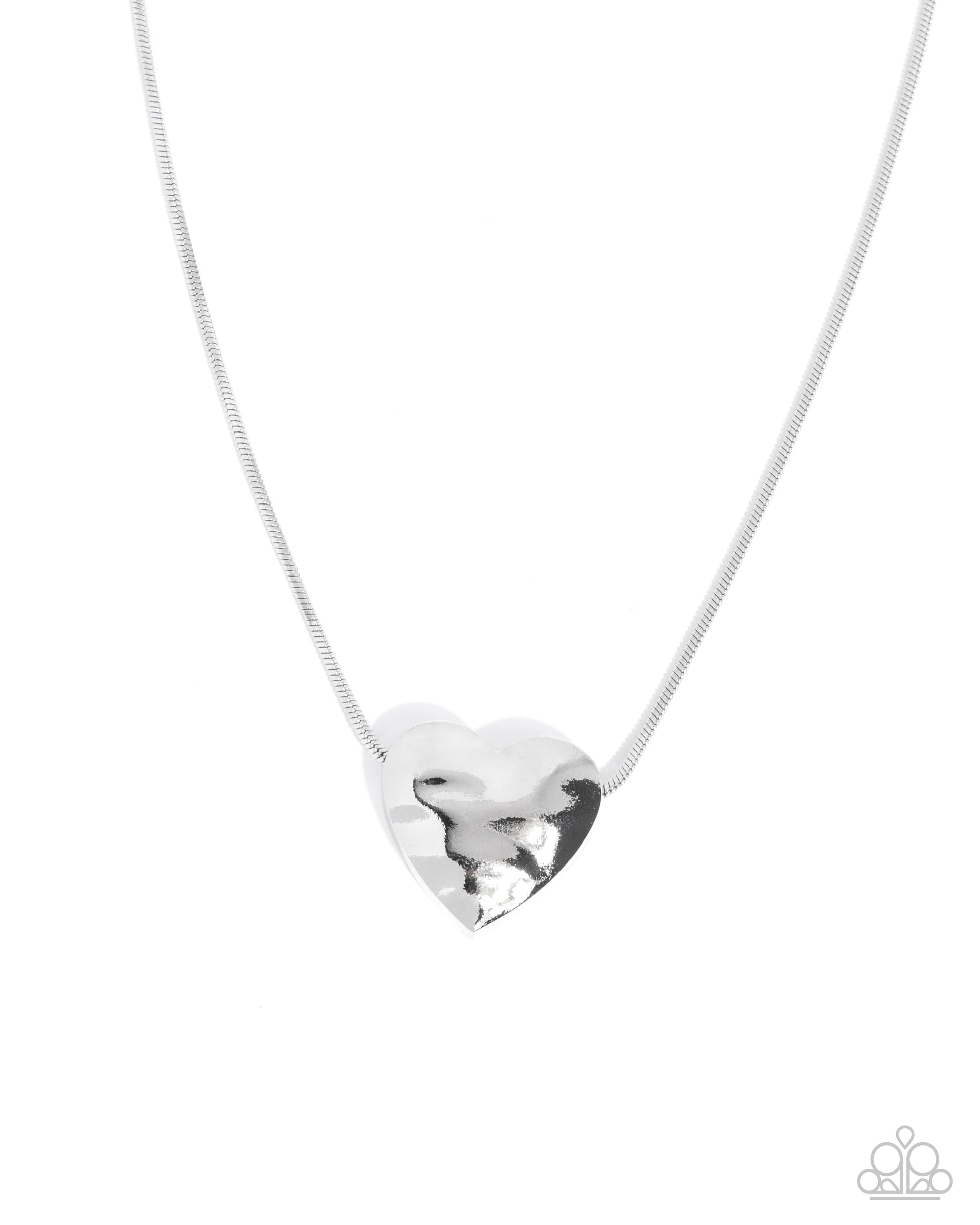 Cavalier Cupid - silver - Paparazzi necklace