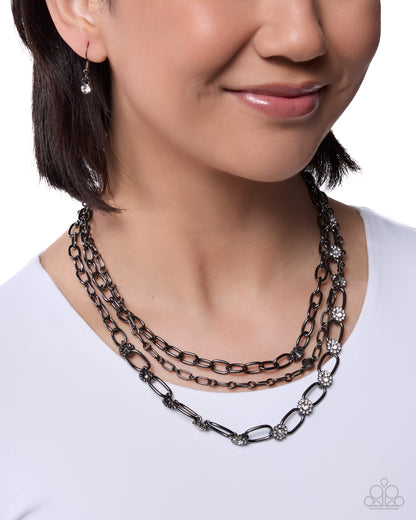 Ceaseless Confidence - black - Paparazzi necklace