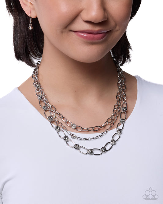Ceaseless Confidence - silver - Paparazzi necklace