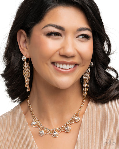 Never Enough Elegance - gold - Paparazzi necklace