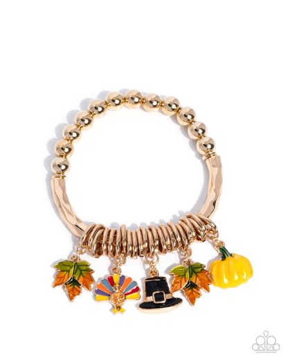 Celebratory Center - gold - Paparazzi bracelet