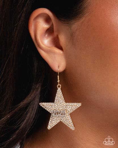 Celebratory Character - gold - Paparazzi earrings