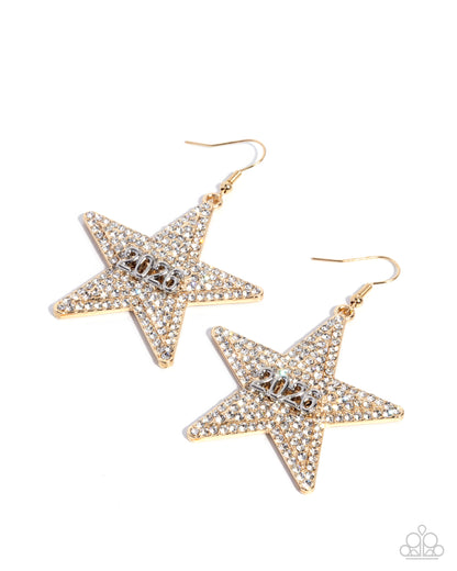 Celebratory Character - gold - Paparazzi earrings
