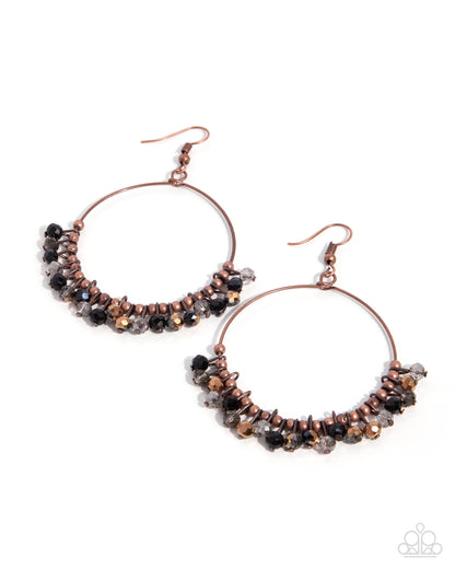 Celebratory Chassé - copper - Paparazzi earrings