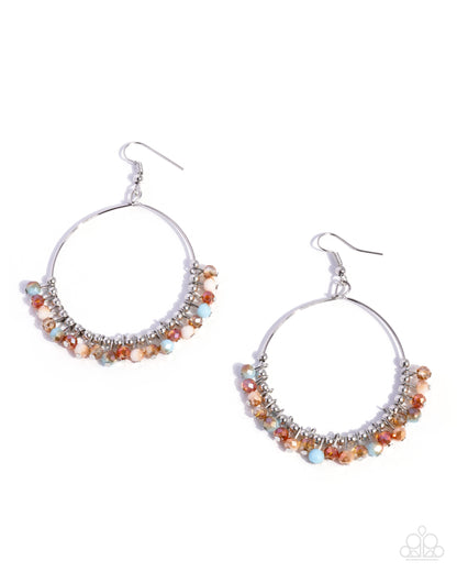 Celebratory Chassé - orange - Paparazzi earrings