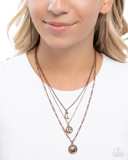 Celestial Caliber - copper - Paparazzi necklace