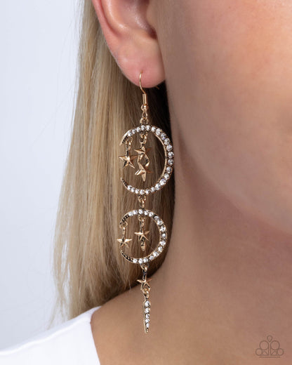 Celestial Cascade - gold - Paparazzi earrings