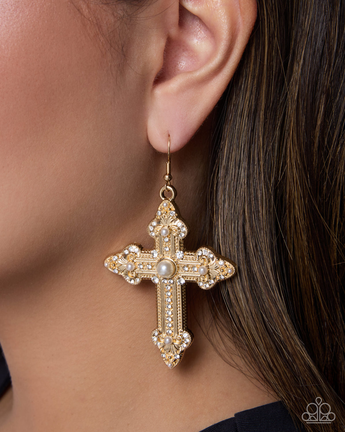 Celestial Certainty - gold - Paparazzi earrings