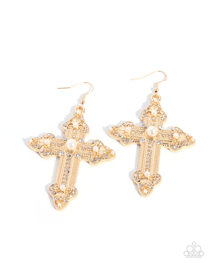 Celestial Certainty - gold - Paparazzi earrings