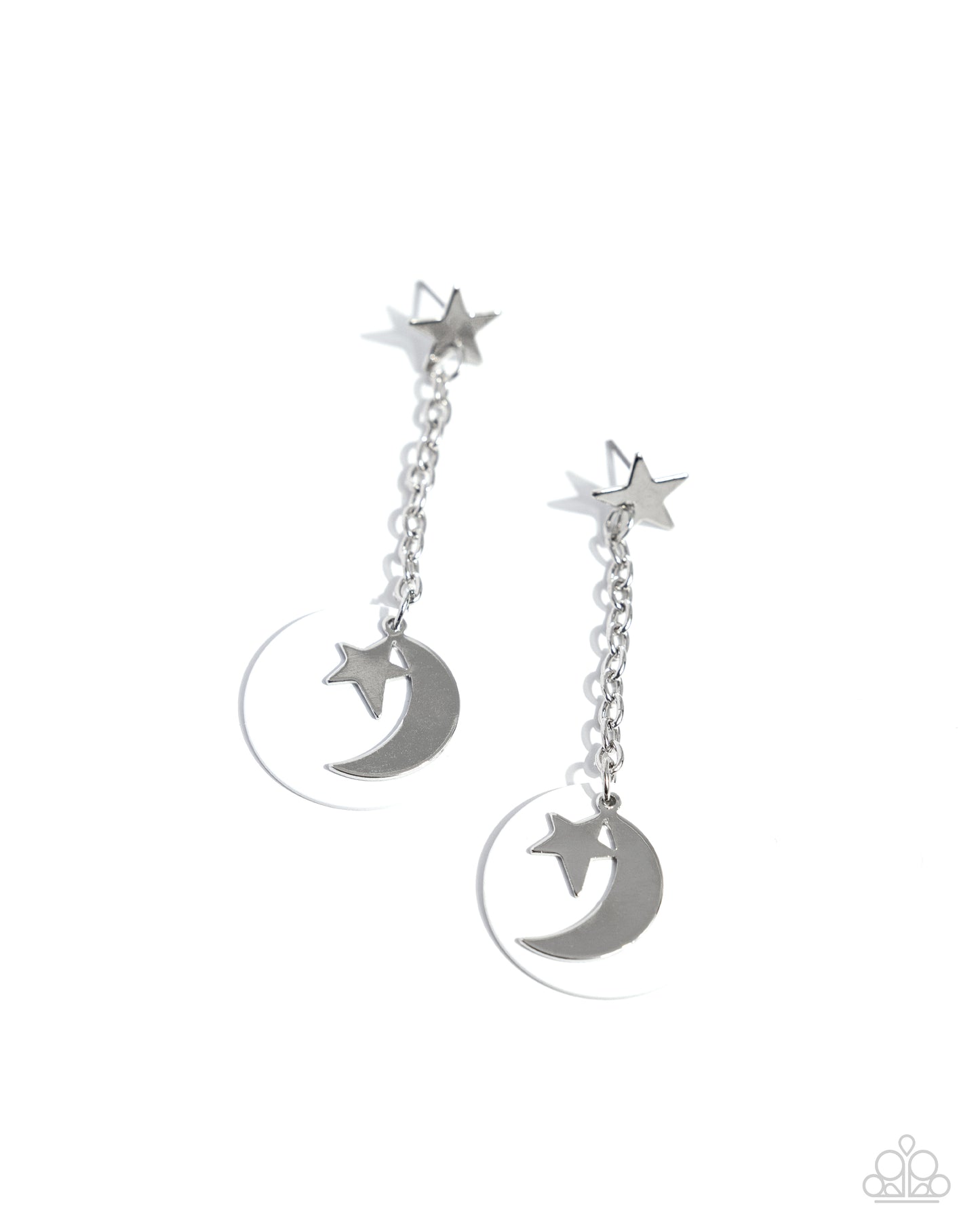 Celestial Change - white - Paparazzi earrings