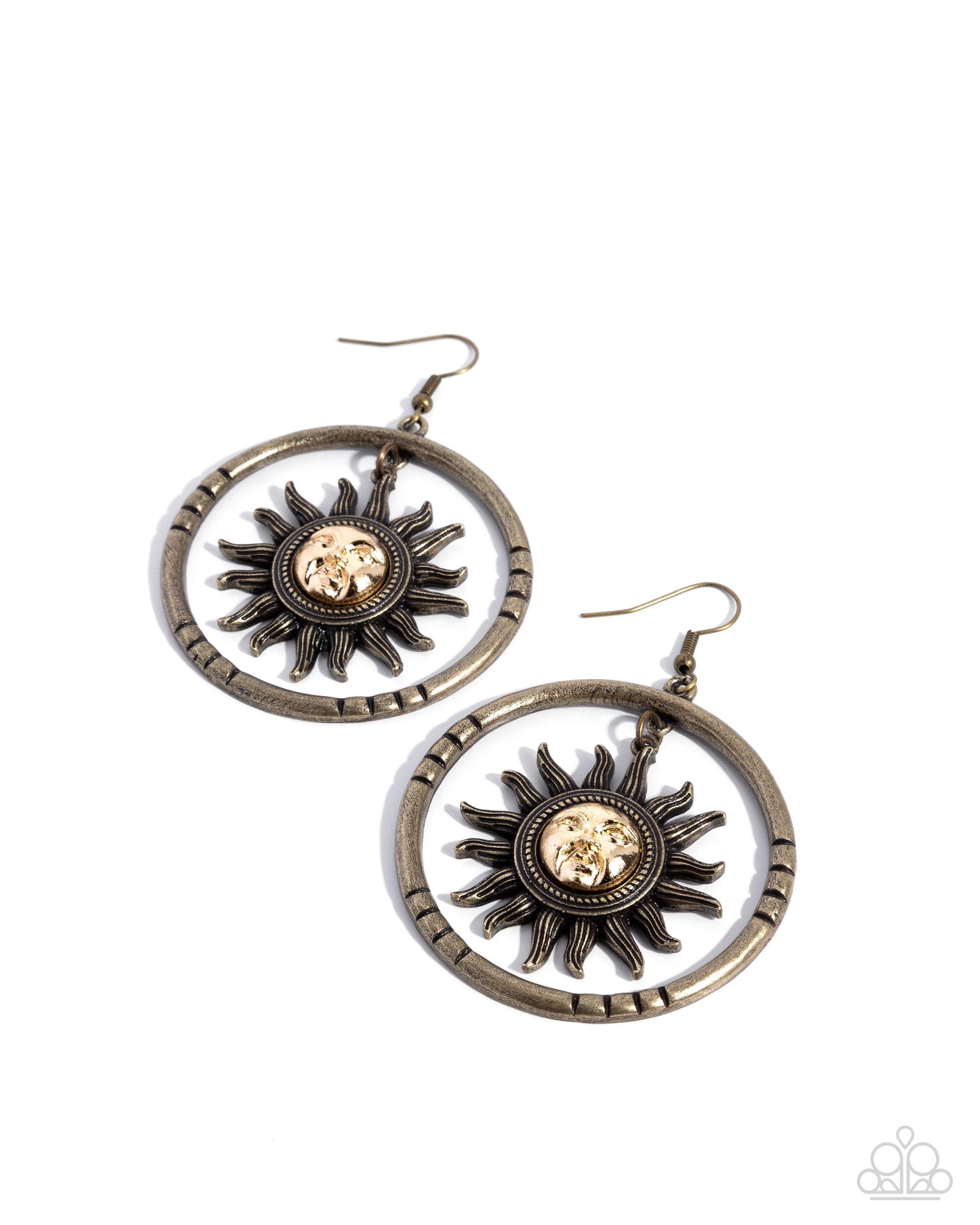 Celestial Chant - brass - Paparazzi earrings