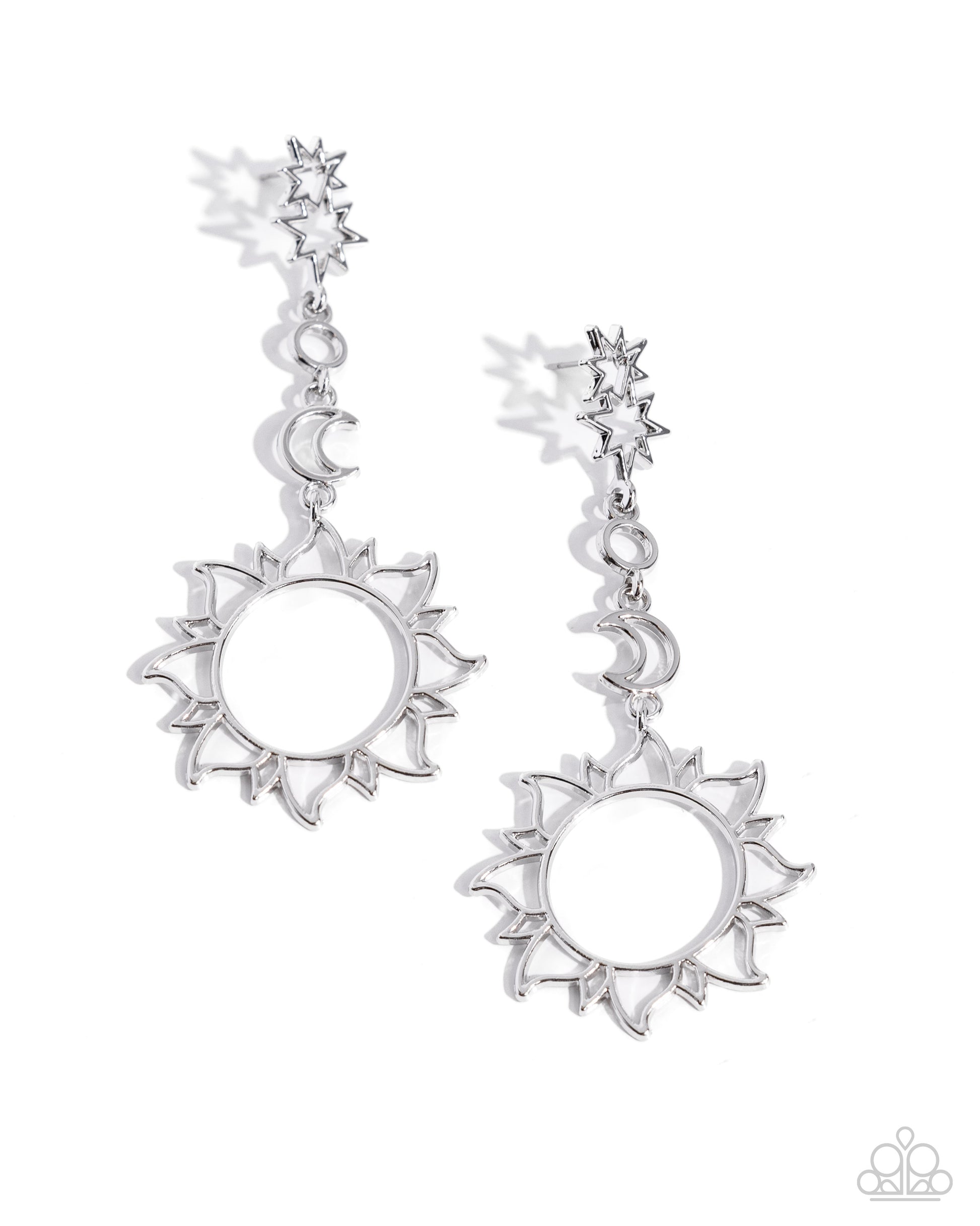 Celestial Chic - silver - Paparazzi earrings