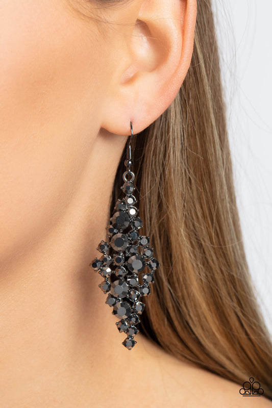 Celestial Comet - black - Paparazzi earrings
