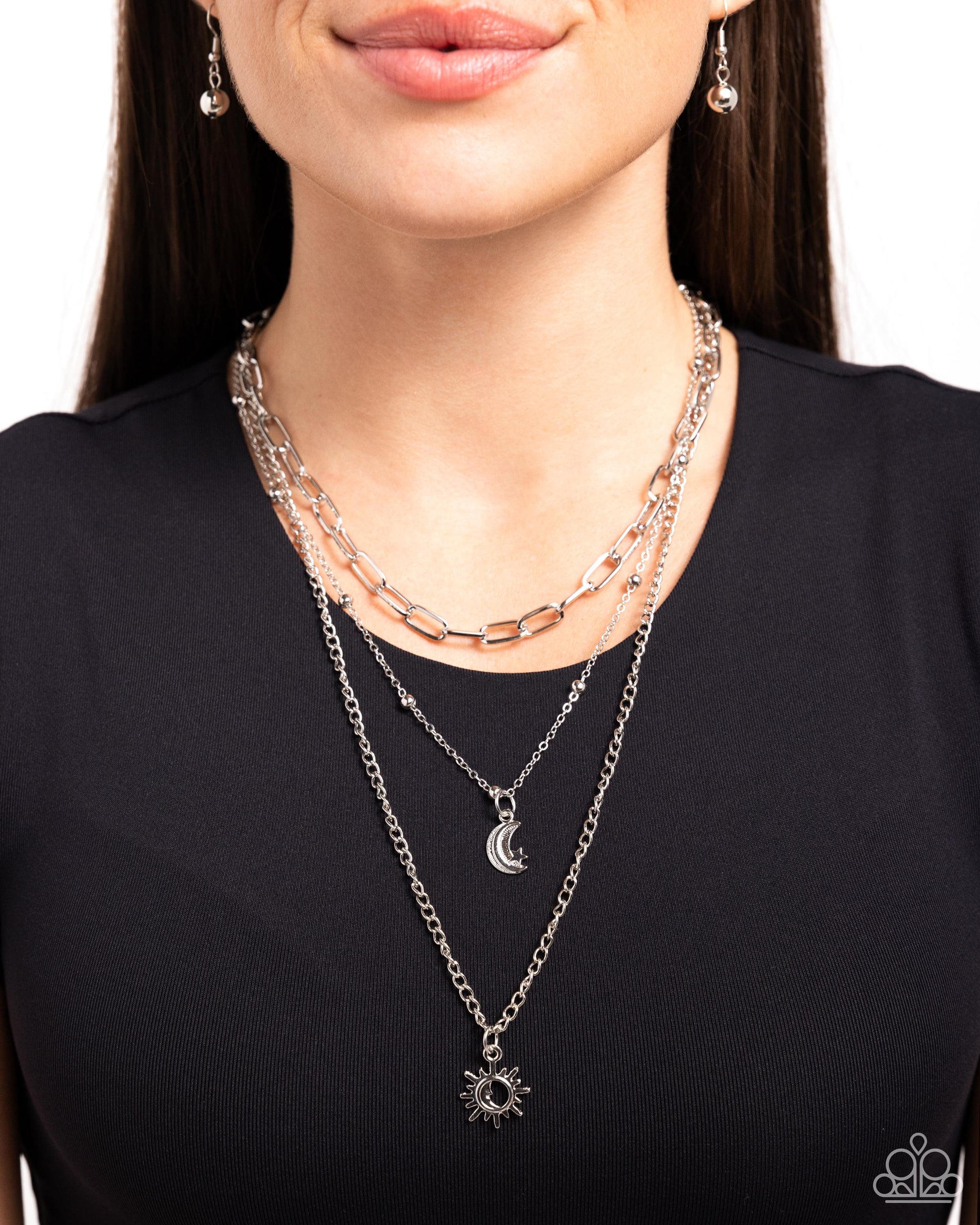 Celestial Craze - silver - Paparazzi necklace