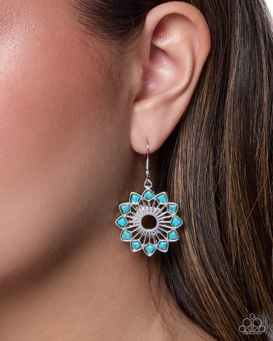 Center of the Room - blue - Paparazzi earrings