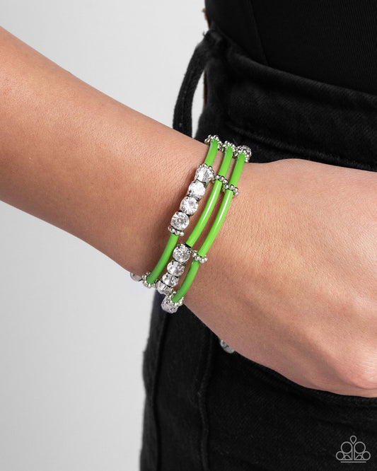 Certainly Coiled - green - Paparazzi bracelet
