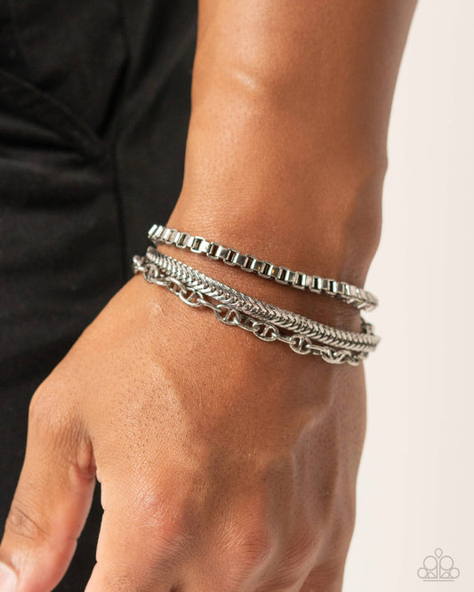 Chain Cabaret - silver - Paparazzi MENS bracelet