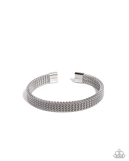 Chain Mail Command - silver - Paparazzi MENS bracelet