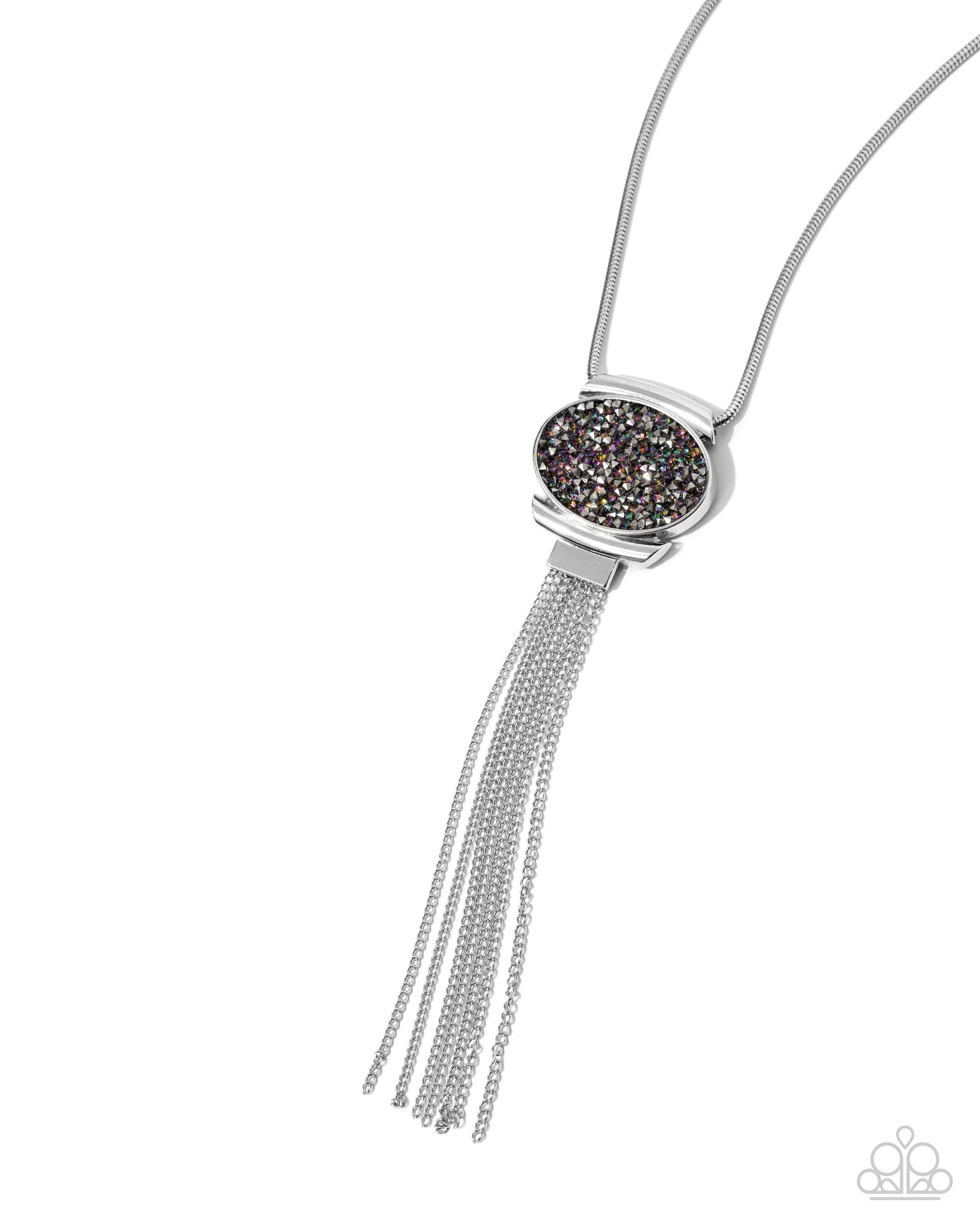 Chained Complication - silver - Paparazzi necklace