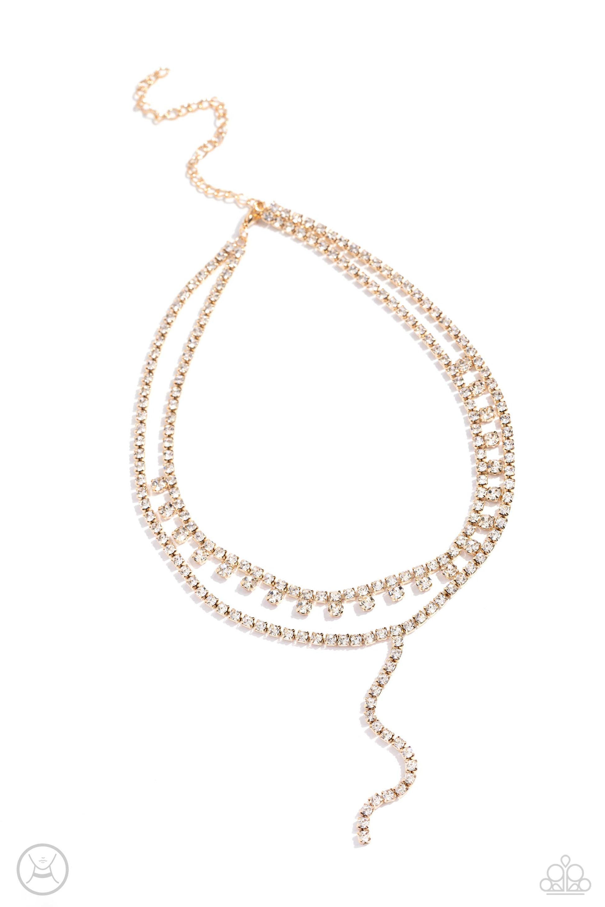 Champagne Night - gold - Paparazzi necklace